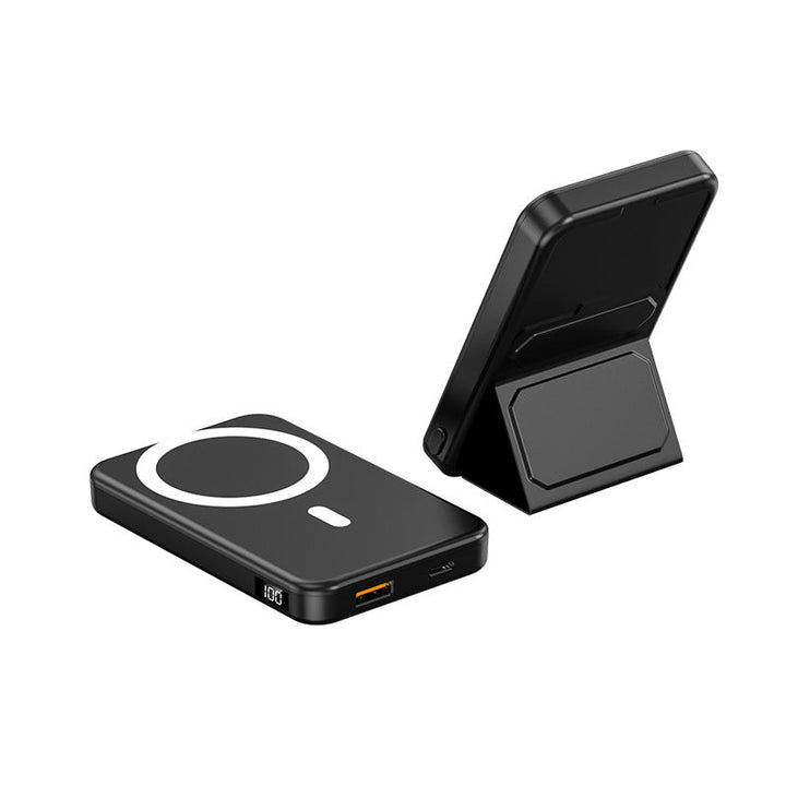 Portable power bank with integrated stand and LCD display Kalsten