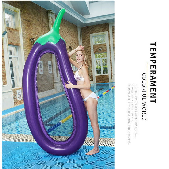 Women's Inflatable Float Ring with Eggplant Design Kalsten