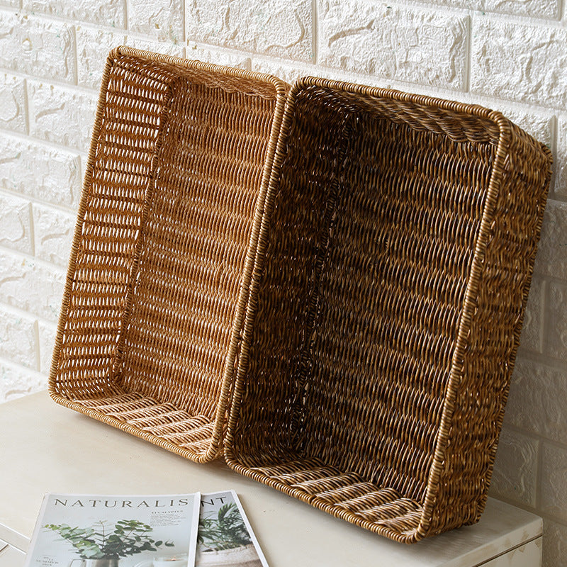 Handcrafted Rectangular Woven Storage Basket Kalsten