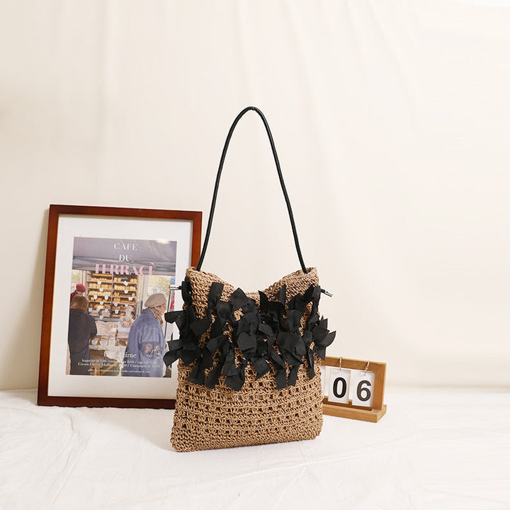 Handmade beach bag with decorative bows Kalsten