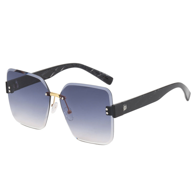 Women oversized square sunglasses with fashionable decor Kalsten