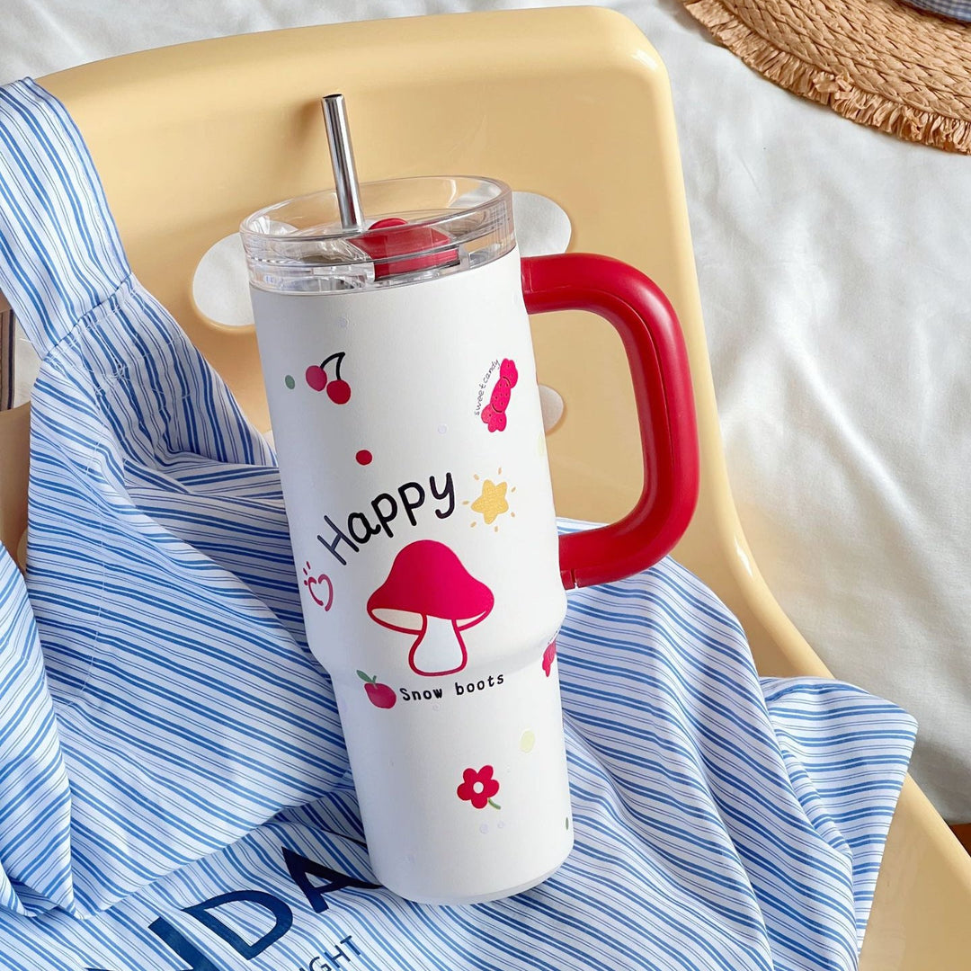 Women's insulated cup with practical straw Kalsten