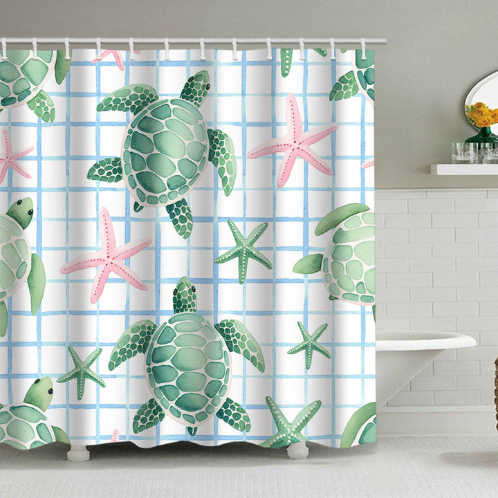 Coastal Pattern Shower Curtain Kalsten
