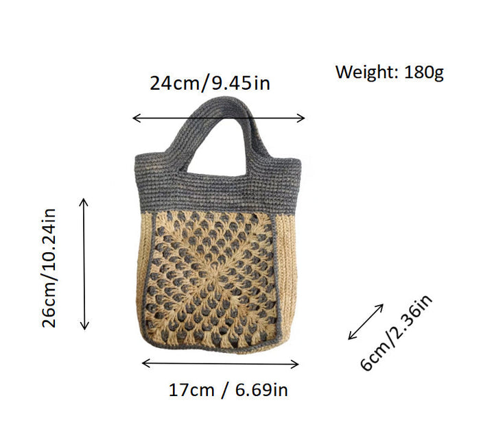 Handmade basket bag with traditional weaving pattern Kalsten
