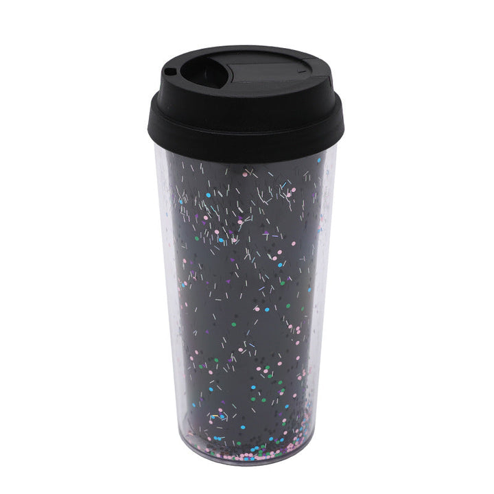 Ladies Glitter Drinking Cup with Leak-Proof Lid and Ergonomic Handle Kalsten