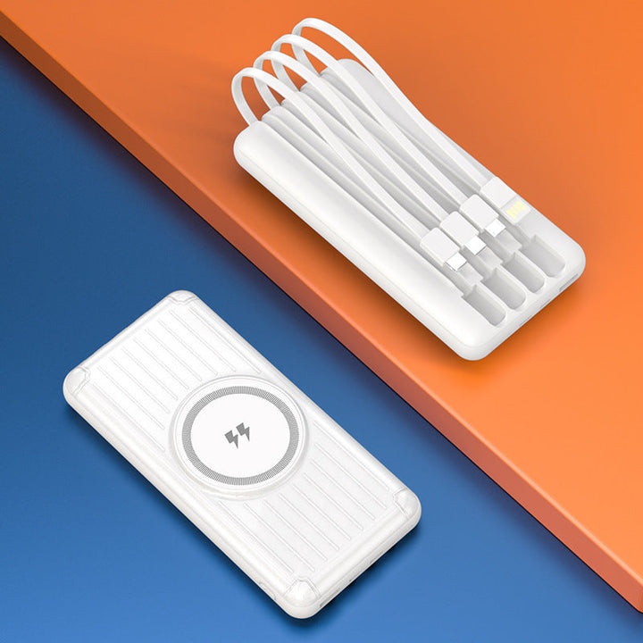 Compact power bank with integrated charging cable and fast USB-C connection Kalsten