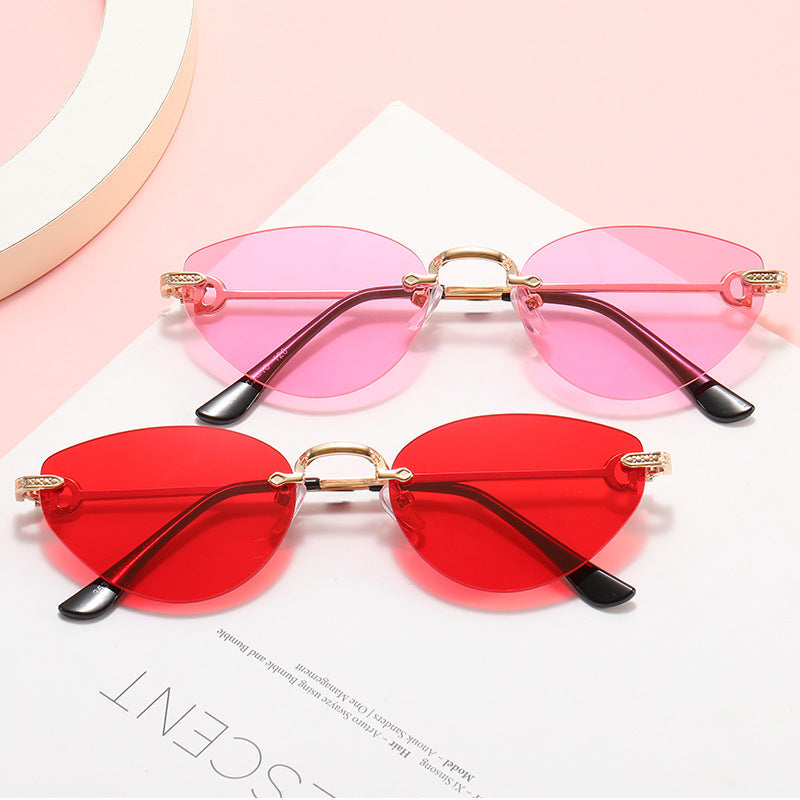 Women Futuristic Half-Frame Sunglasses Kalsten