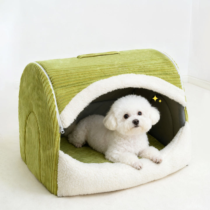 Cozy Fleece-Lined Dog Bed