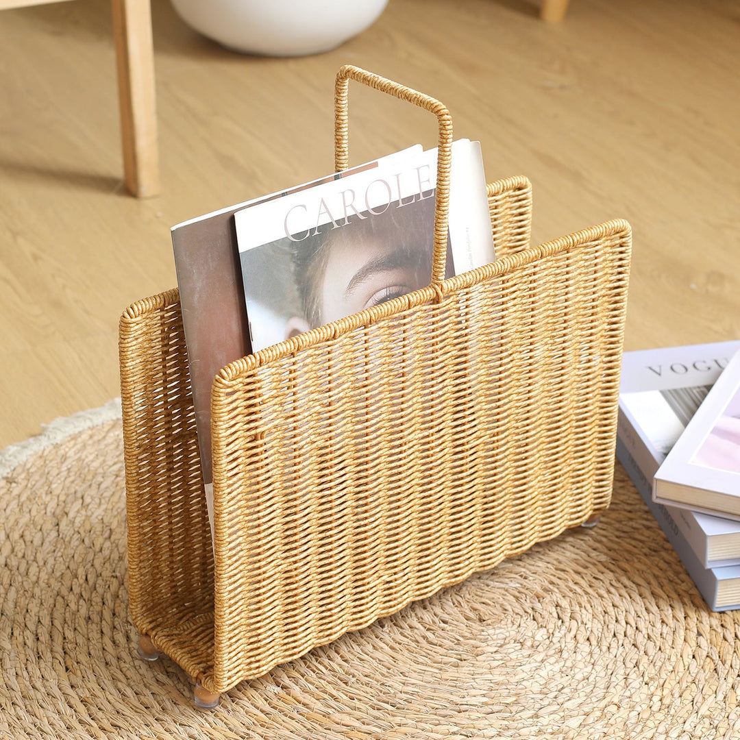 Unisex Handwoven Magazine Rack with Elegant Design Kalsten