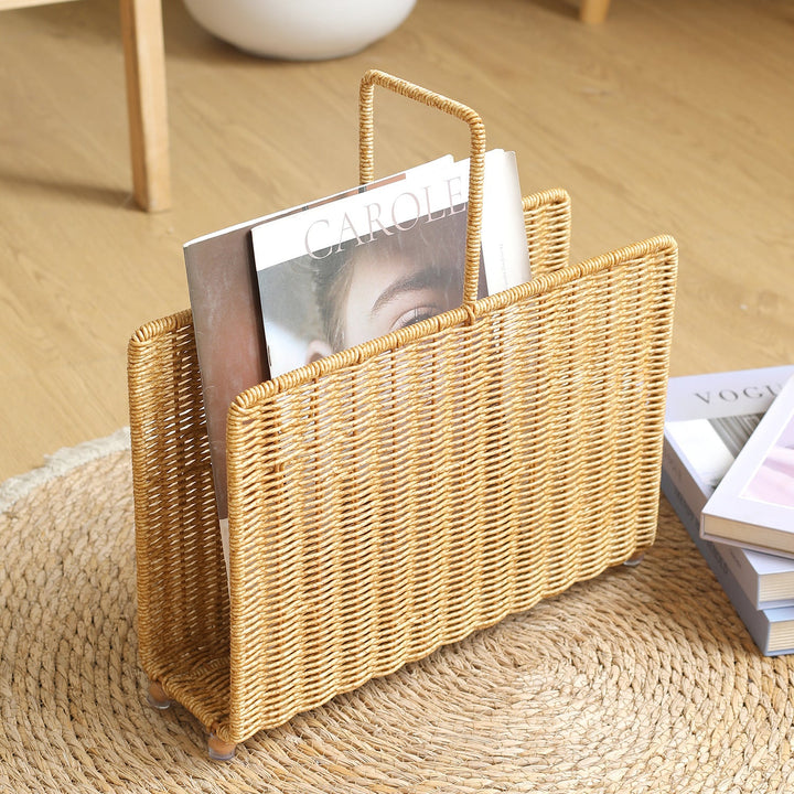 Unisex Handwoven Magazine Rack with Elegant Design Kalsten