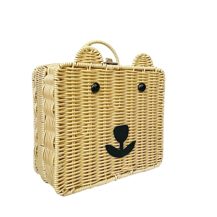 Women Handmade Basket Bag in Bear Design Kalsten