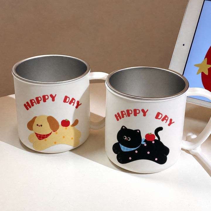 Ceramic mug with playful cat motif and cheerful inscription Kalsten