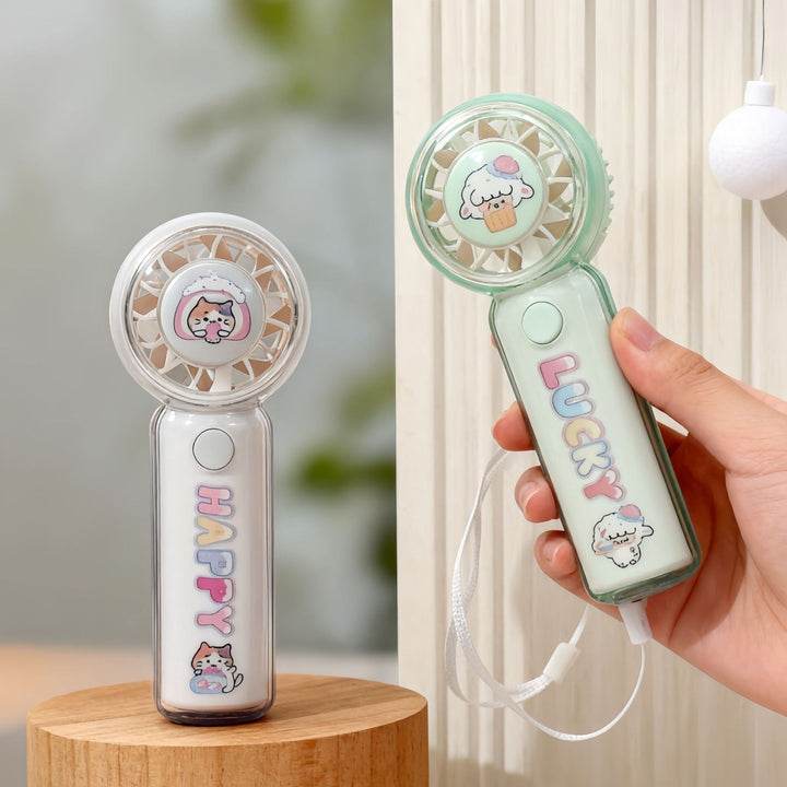 Ladies Portable Hand Fan with Cute Animal Design Kalsten