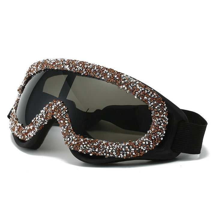 Ladies sporty ski goggles with glamorous crystal embellishments Kalsten