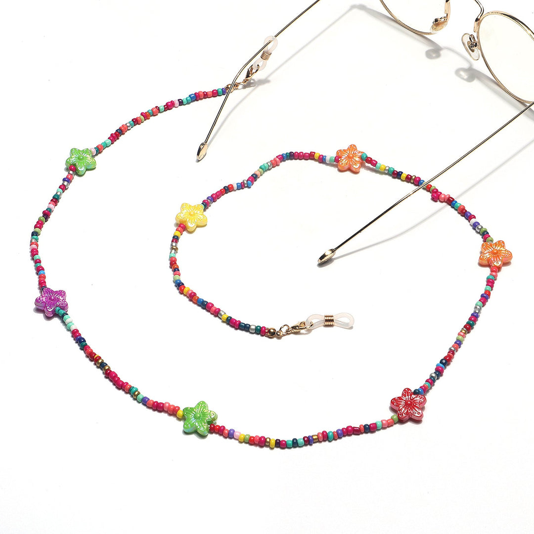Colorful Floral Beaded Eyewear Holder Kalsten