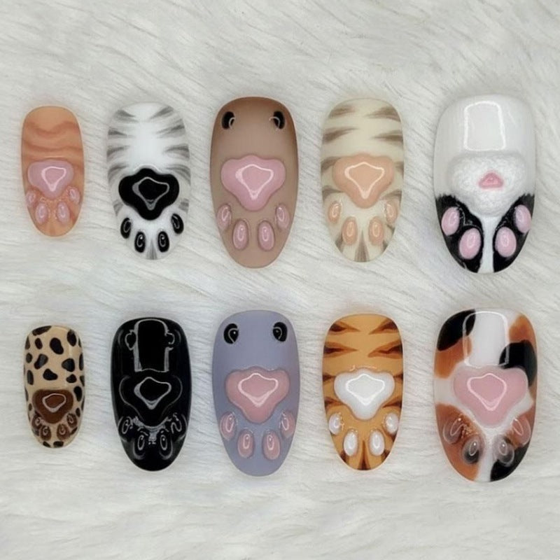 Playful Patterned Press-On Nail Art Set Kalsten