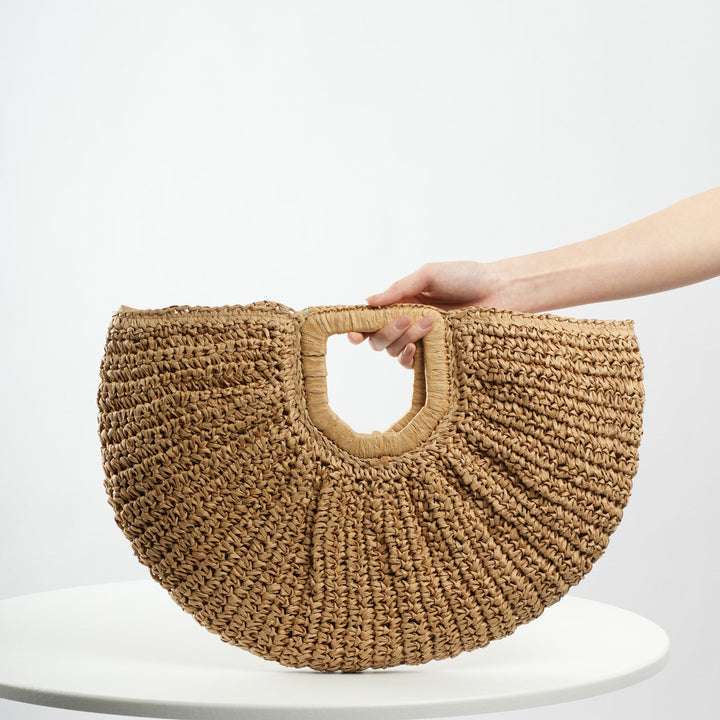 Handcrafted Ribbed Structure Beach Bag Kalsten