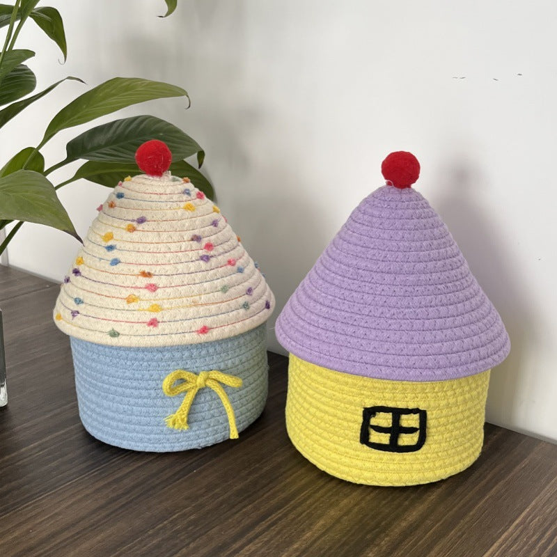 Women Unconventional Storage Basket in House Shape Kalsten