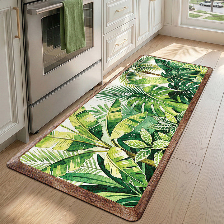 Decorative Jungle-Themed Kitchen Runner Mat Kalsten