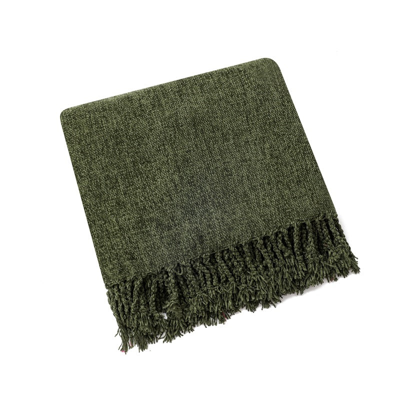 Ladies elegant and stylish couch blanket with fringes Kalsten