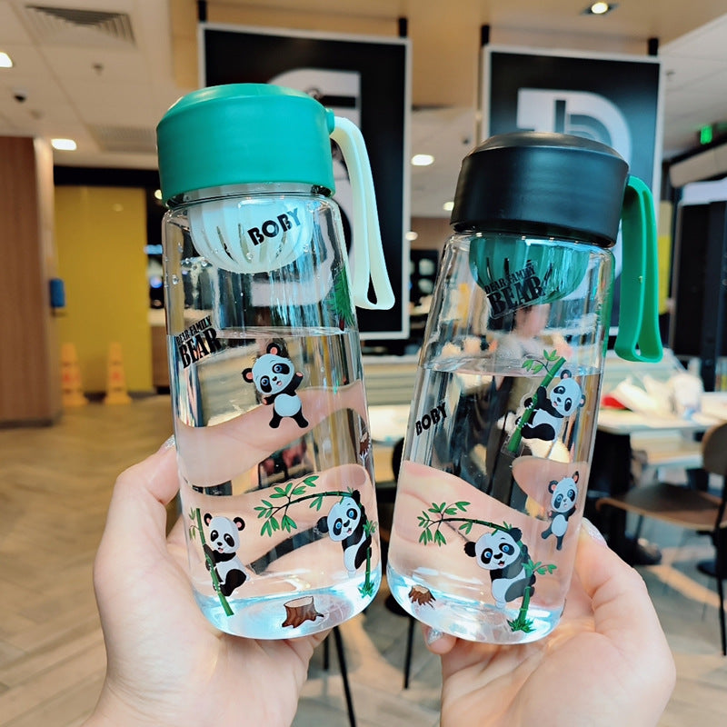 Ladies Playful Water Bottle with Cheerful Panda Design Kalsten