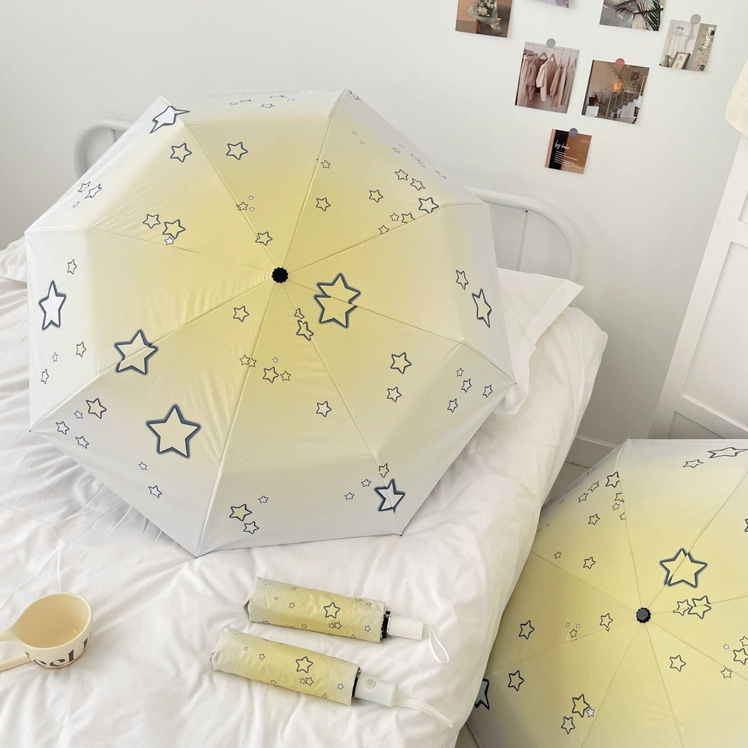 Women's compact folding umbrella with star pattern Kalsten