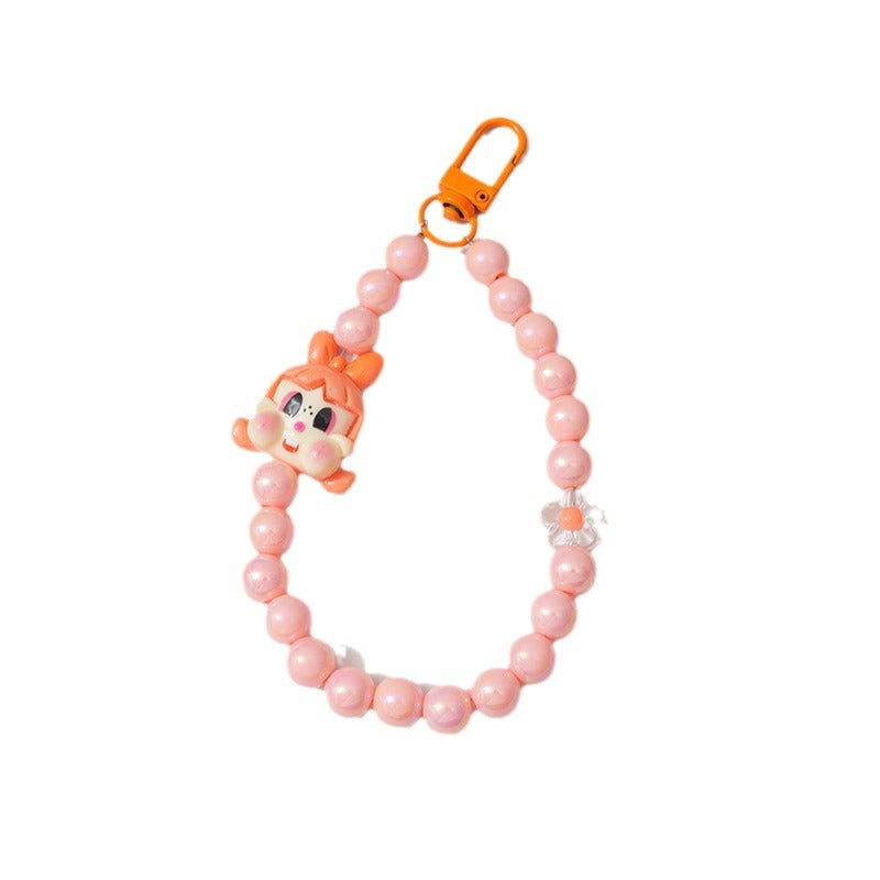 Cartoon-Themed Beaded Keychain kalsten