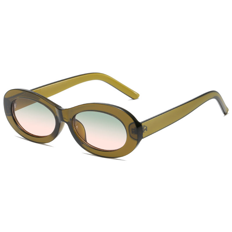 Women’s fashionable oval sunglasses with UV protection and innovative design Kalsten