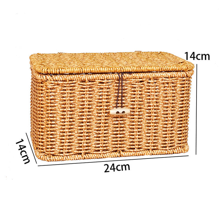 Women Large Storage Basket with Lid Kalsten