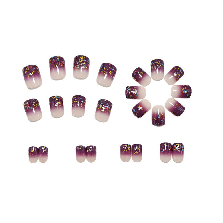 Artificial nails with glamorous glitter design Kalsten