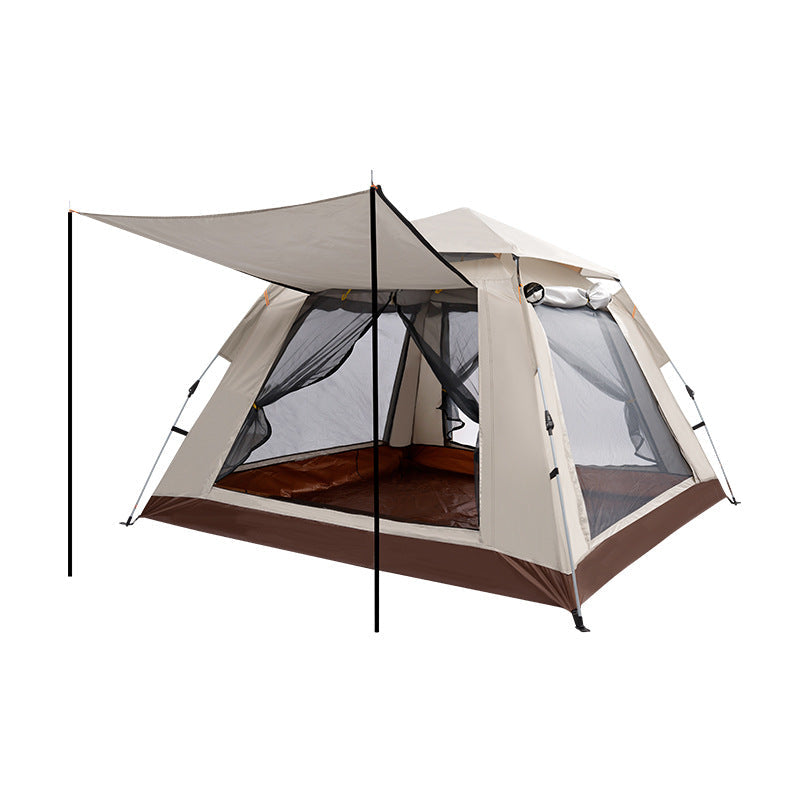 Camping tent with spacious interior and expandable sun protection Kalsten