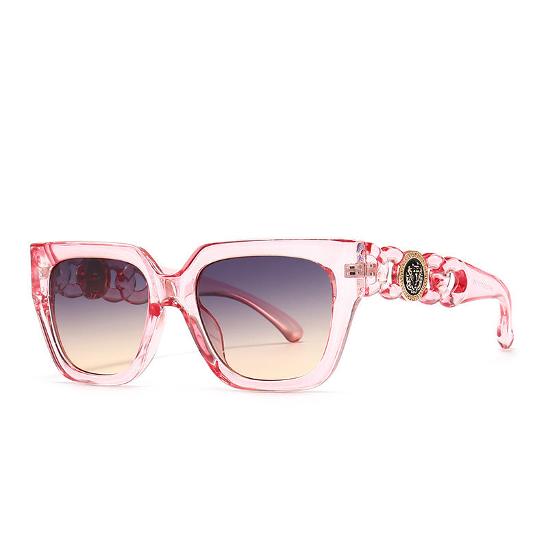 Women's oversized sunglasses with luxurious chain accents Kalsten