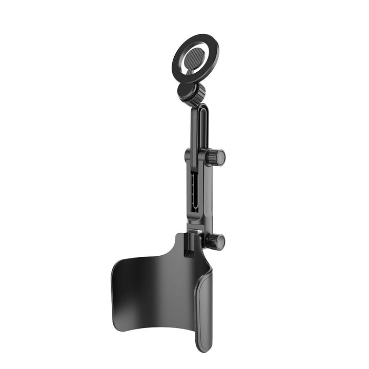 Adjustable car headrest tablet and smartphone holder with telescopic support arm and anti slip cradle Kalsten
