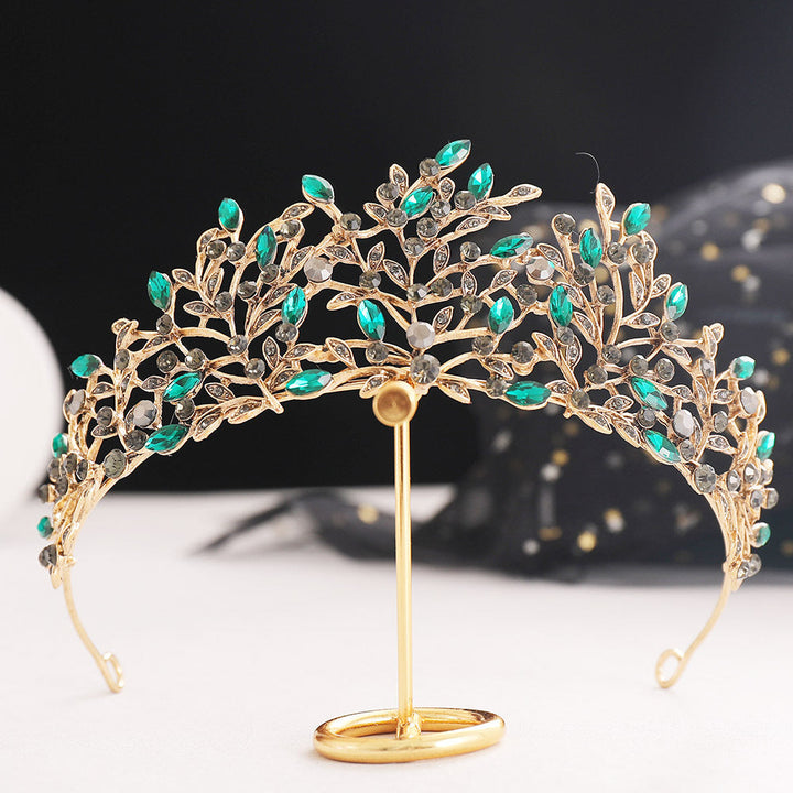 Ladies Elegant Headband with Floral Decorations and Rhinestones Kalsten
