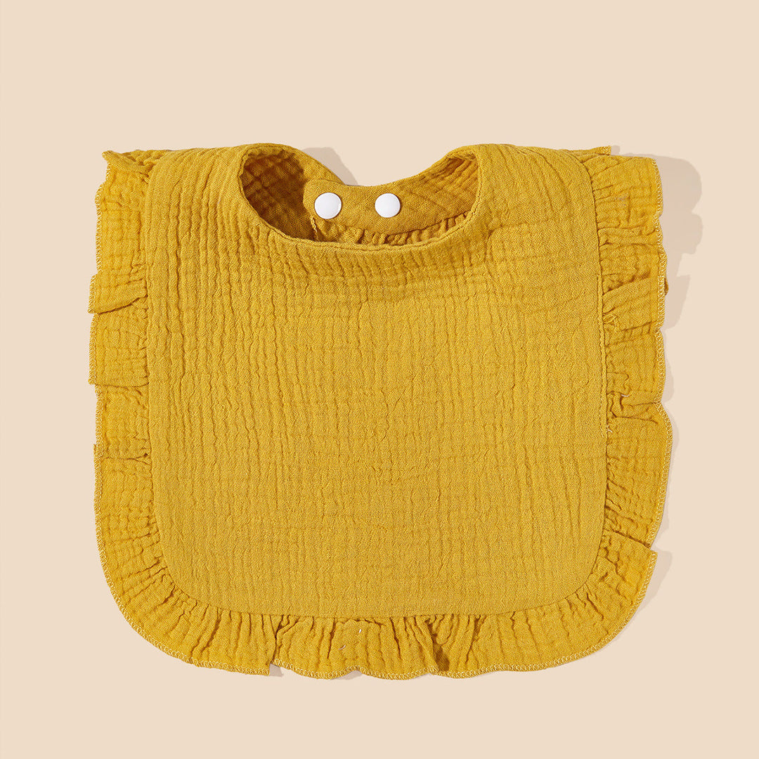 Soft Ruffled Muslin Baby Bib kalsten