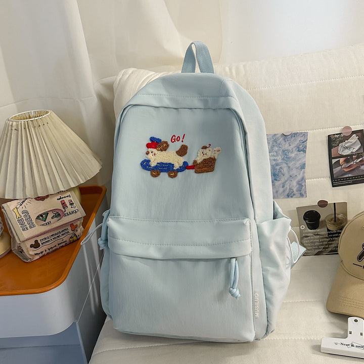 Playful Embroidered Backpack Kalsten