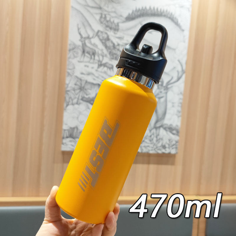 Women's sustainable stainless steel water bottle with leak-proof lid and handle Kalsten