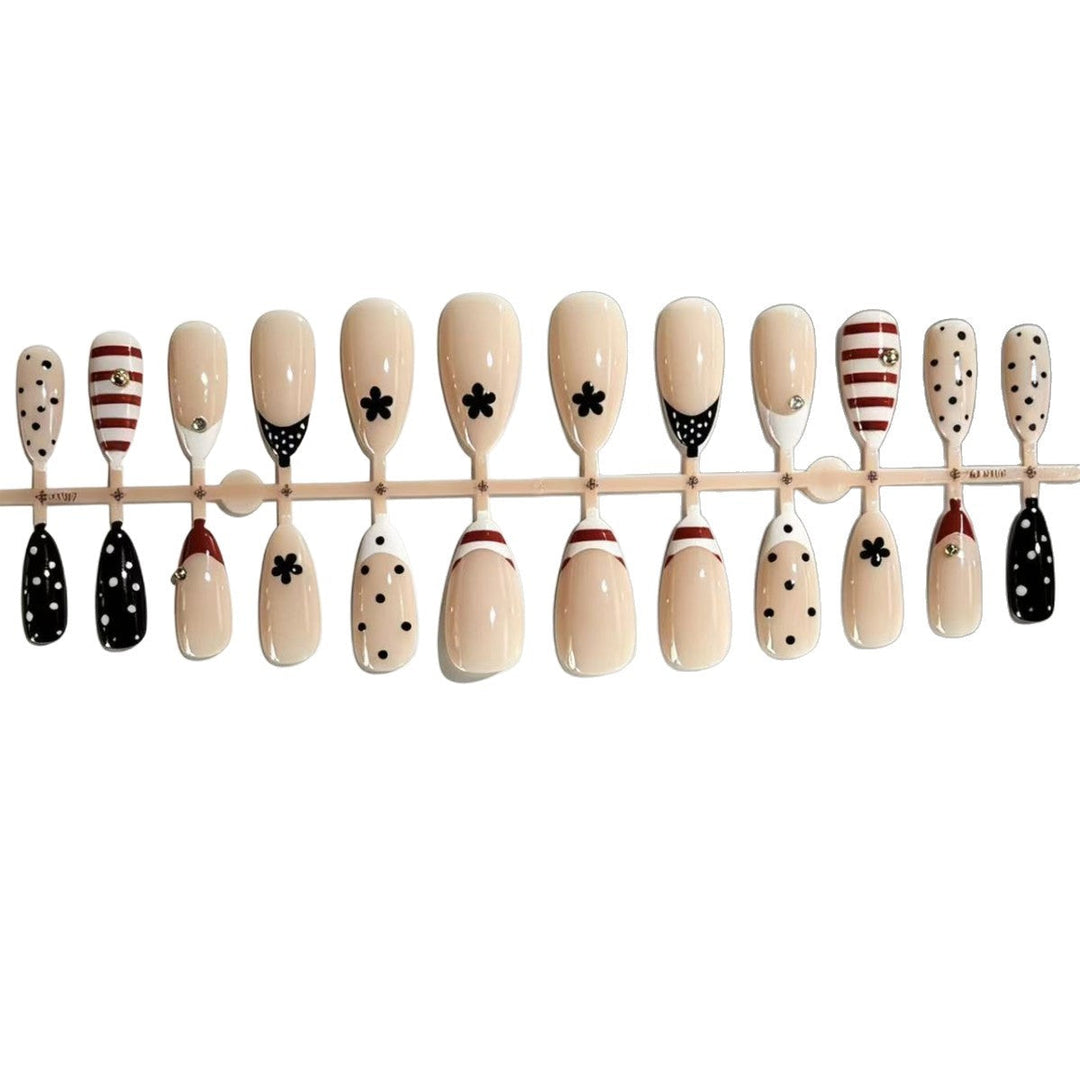 Artistic Stiletto Press-On Nail Set with Unique Patterns Kalsten