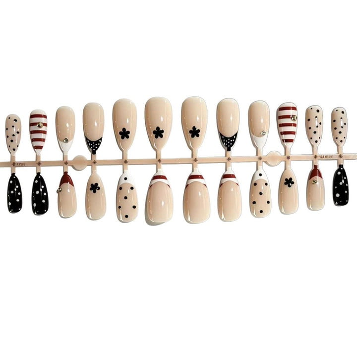 Artistic Stiletto Press-On Nail Set with Unique Patterns Kalsten
