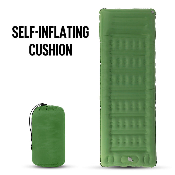 Inflatable sleeping mat with comfort and insulation mechanism Kalsten