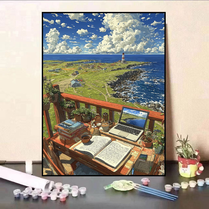 Scenic Balcony Canvas Art Print Kalsten