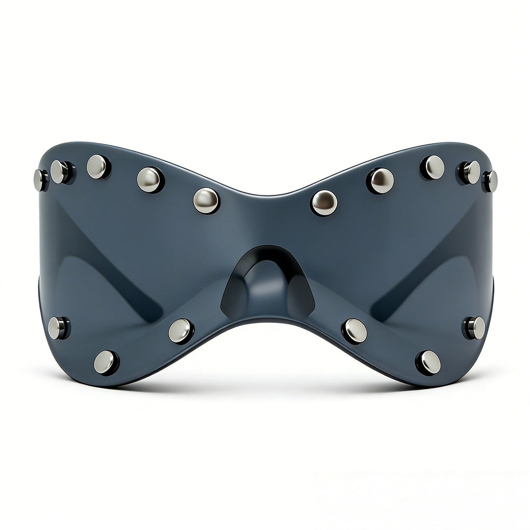Women's futuristic designer sunglasses with decorative metal elements Kalsten