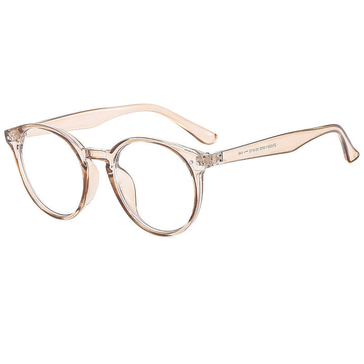 Women's fashionable round sunglasses with transparent frame and UV protection Kalsten