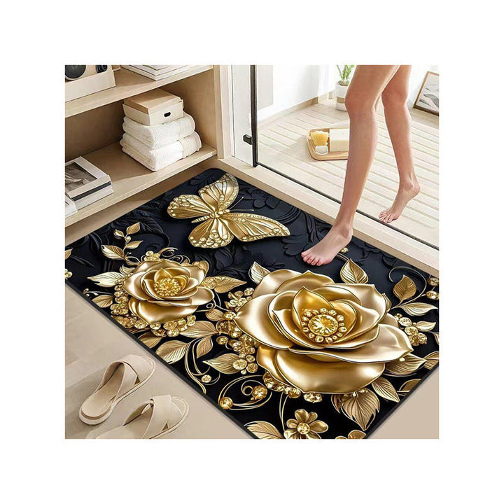 Floral Embellished Bath Mat Kalsten