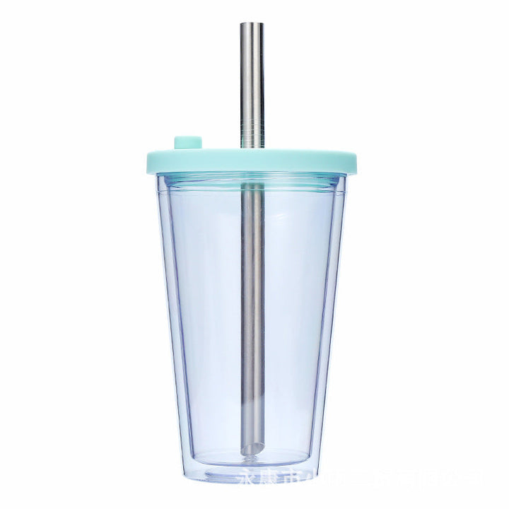 Women's High-Quality Drinking Cup with Integrated Stainless Steel Straw Kalsten