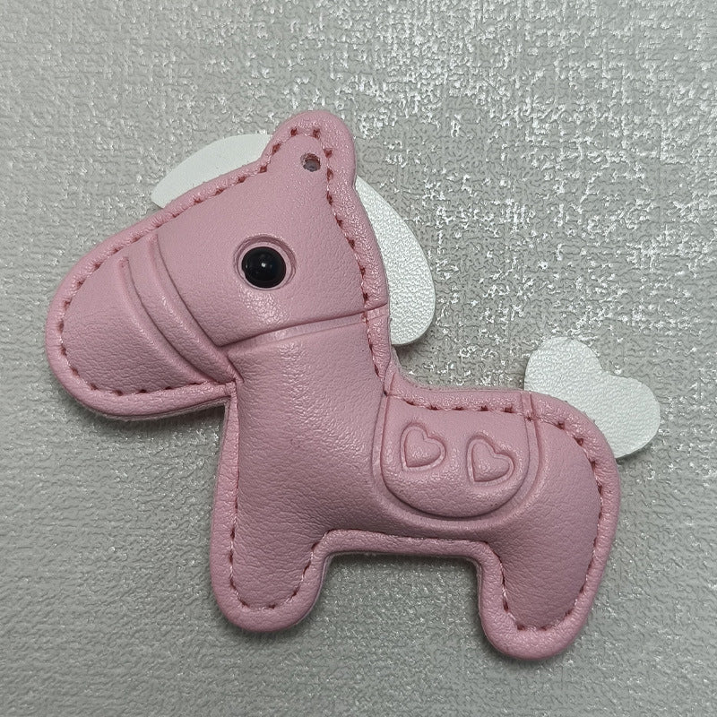 Leather Horse-Shaped Keychain Kalsten