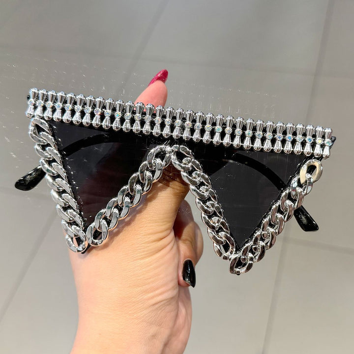 Women's trendy sunglasses with striking chain frame Kalsten