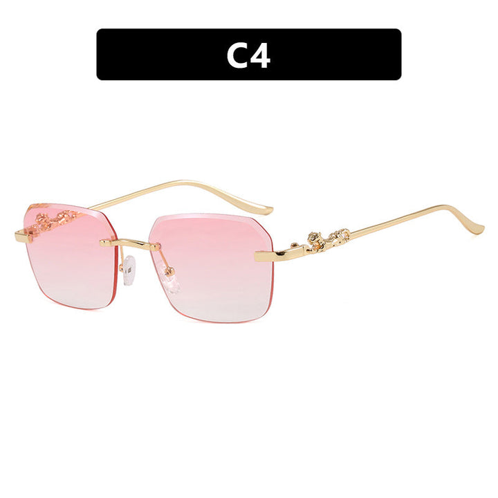 Women's fashionable square sunglasses with elegant gold frame and protective UV filter Kalsten