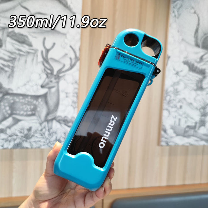 Ladies unique flip-top drinking bottle with viewing window Kalsten