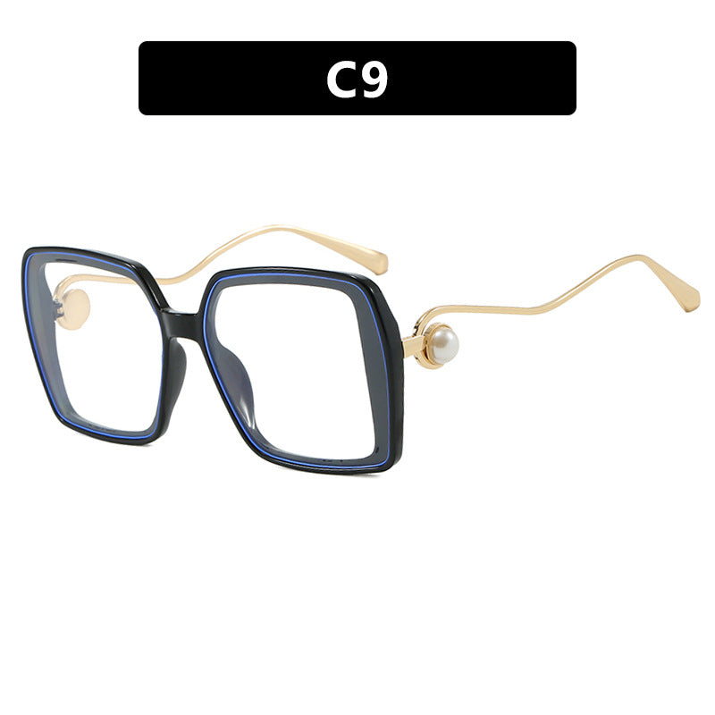 Women's fashionable square glasses with elegant metal frame and unique accents Kalsten